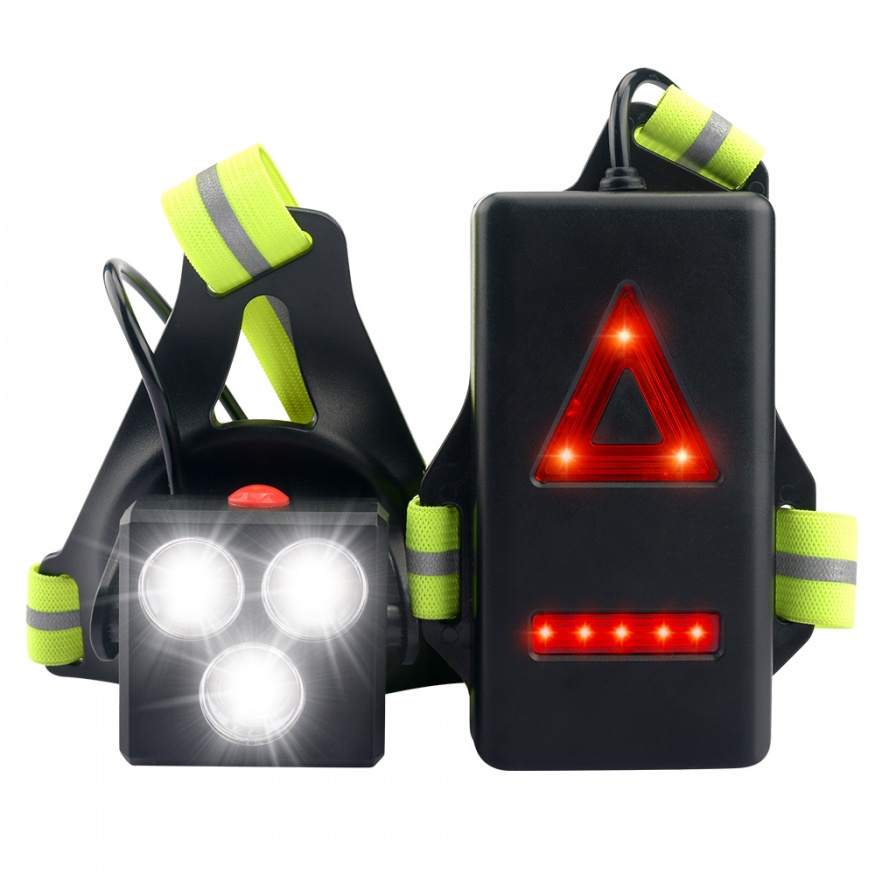 4R High Viz LED Running Chest Light | 500 Lumens| Hi-Viz Yellow ...