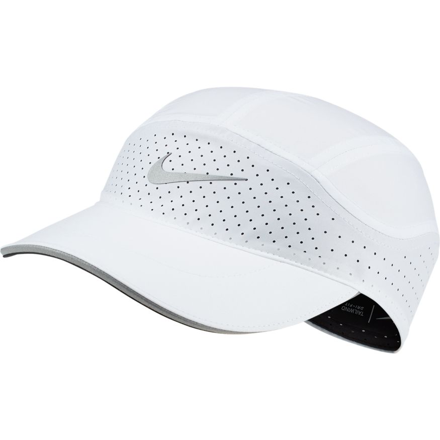 Nike Aerobill Tailwind Running Cap | White|Reflective silver ...