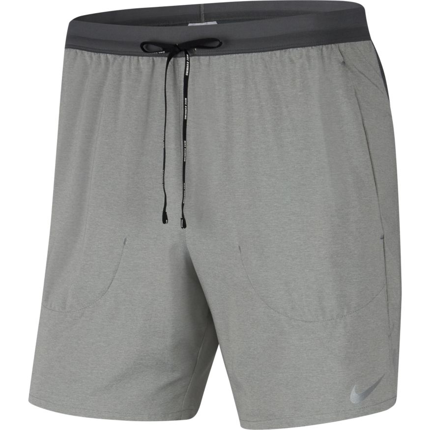 Nike Flex Stride 2 in 1 Short 7 Iron Grey Heather Reflective Silver forrunnersbyrunners
