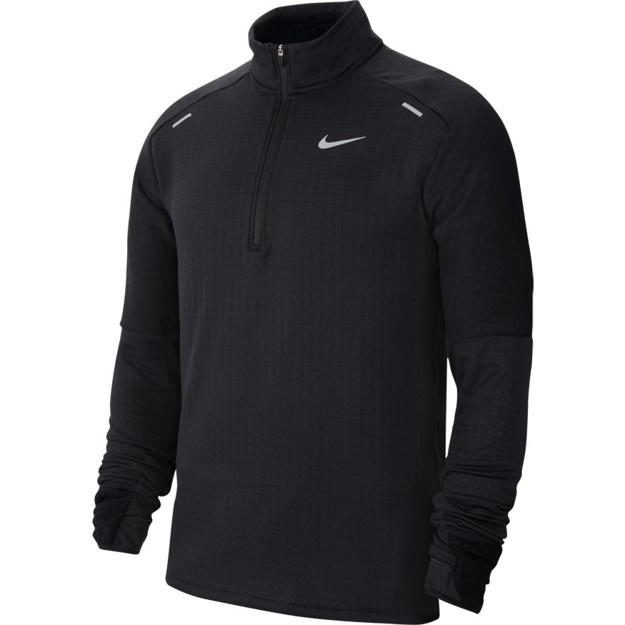 Nike Sphere 1/2 Zip Running Top | Black|Reflective Silver ...