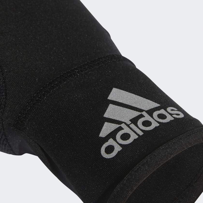 Adidas AeroReady Running Gloves | Black|Reflective Silver ...
