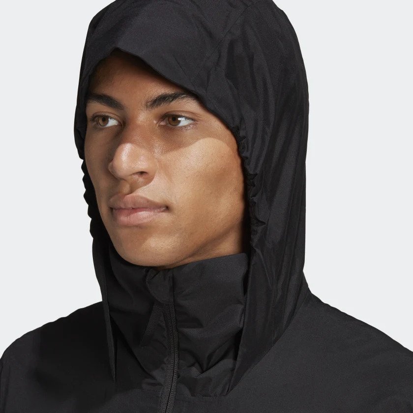 Adidas BSC 3-Stripes Rain Ready Jacket | Black|White ...