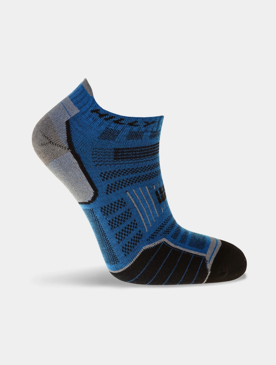 Hilly Twin Skin Socklet | Azurite|Grey Marl - forrunnersbyrunners.com
