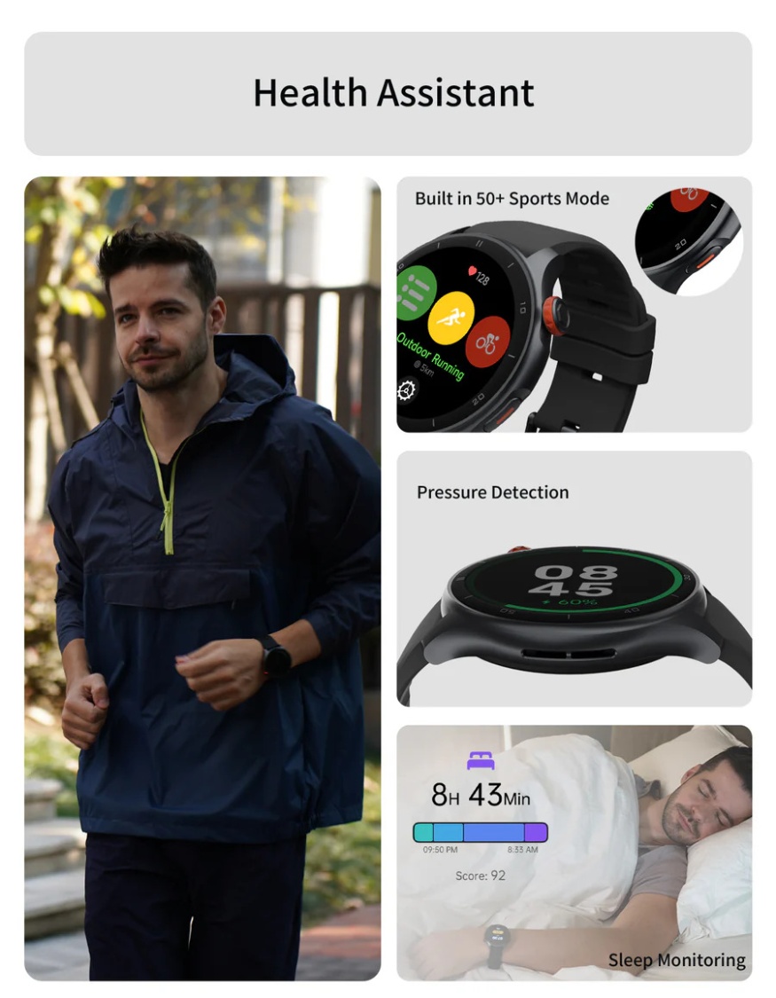 iGPSport LW10 Smart Watch With GPS & Heart Rate Monitor | Black