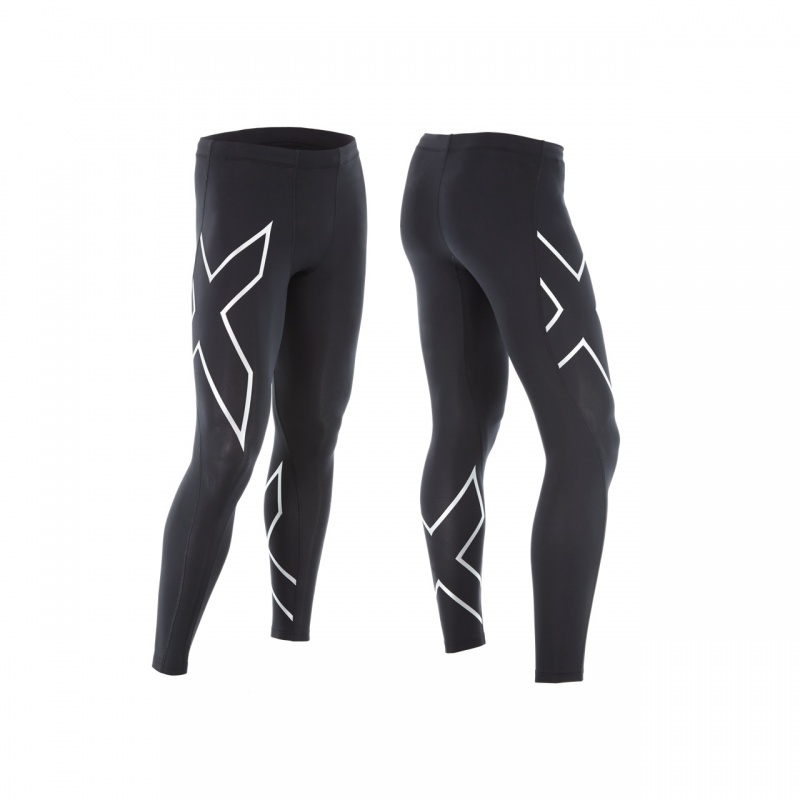 2XU Compression Tights Black|Silver - forrunnersbyrunners