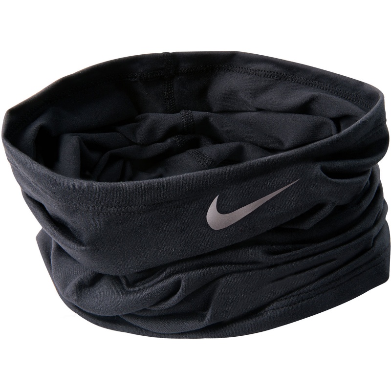 Nike Neck Warmer, Therma-Fit Wrap, One Size, Black/Silver at  Men's  Clothing store