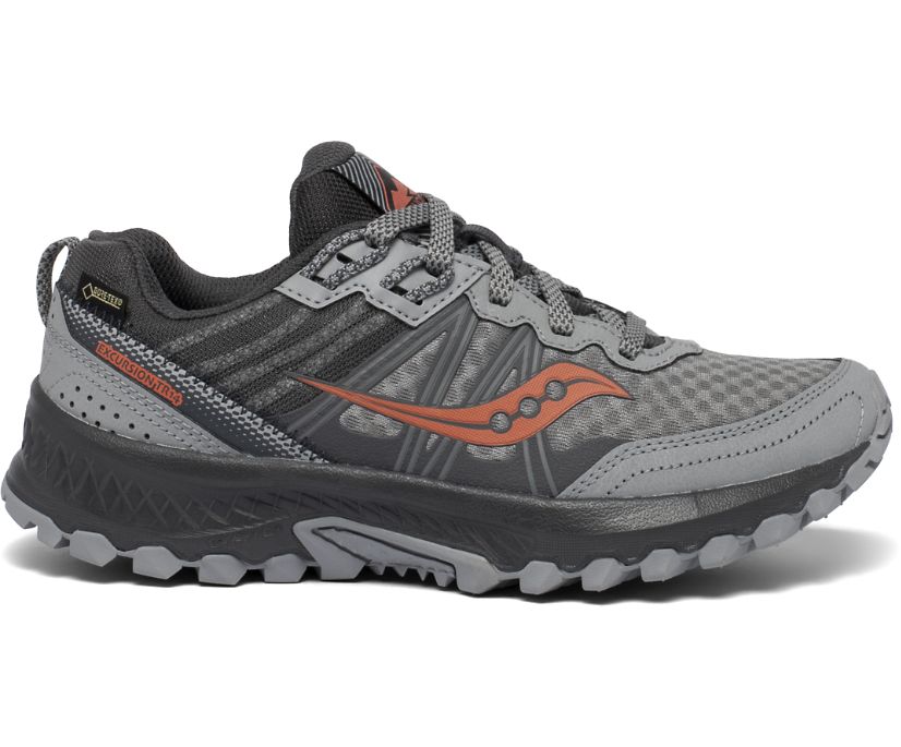 Saucony Excursion TR14 GTX Womens | Grey|Coral - forrunnersbyrunners.com