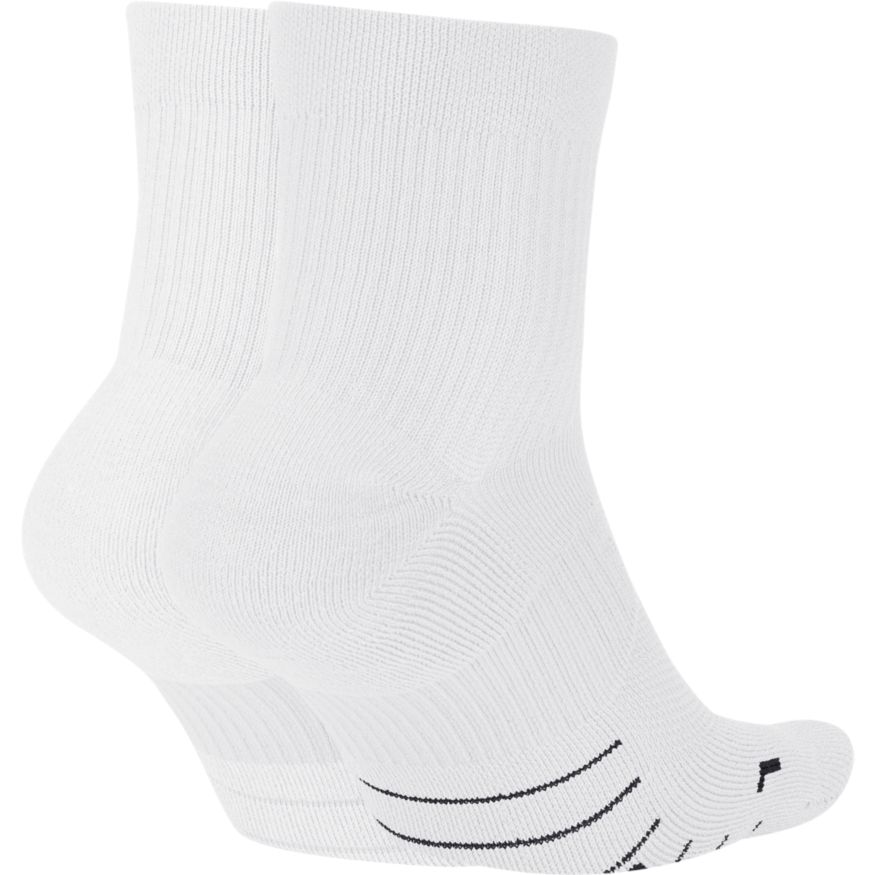Nike Multiplier Sock | 2 Pair Pack | White|Black - forrunnersbyrunners.com