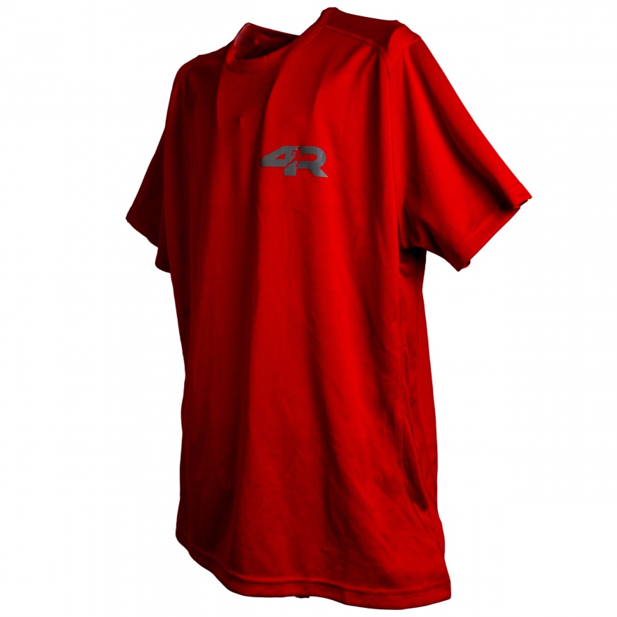 4R Revo Short Sleeve Tee | Red|Reflective Silver - forrunnersbyrunners.com