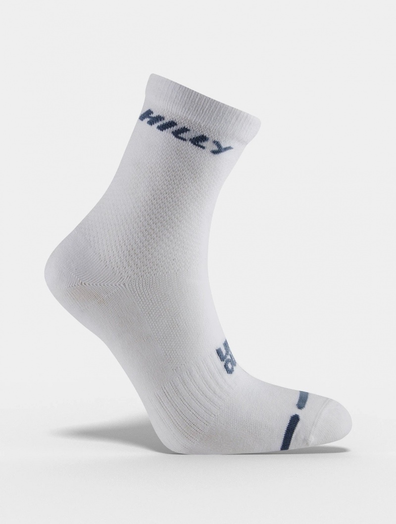Hilly Lite Anklet Sock | White|Grey - forrunnersbyrunners