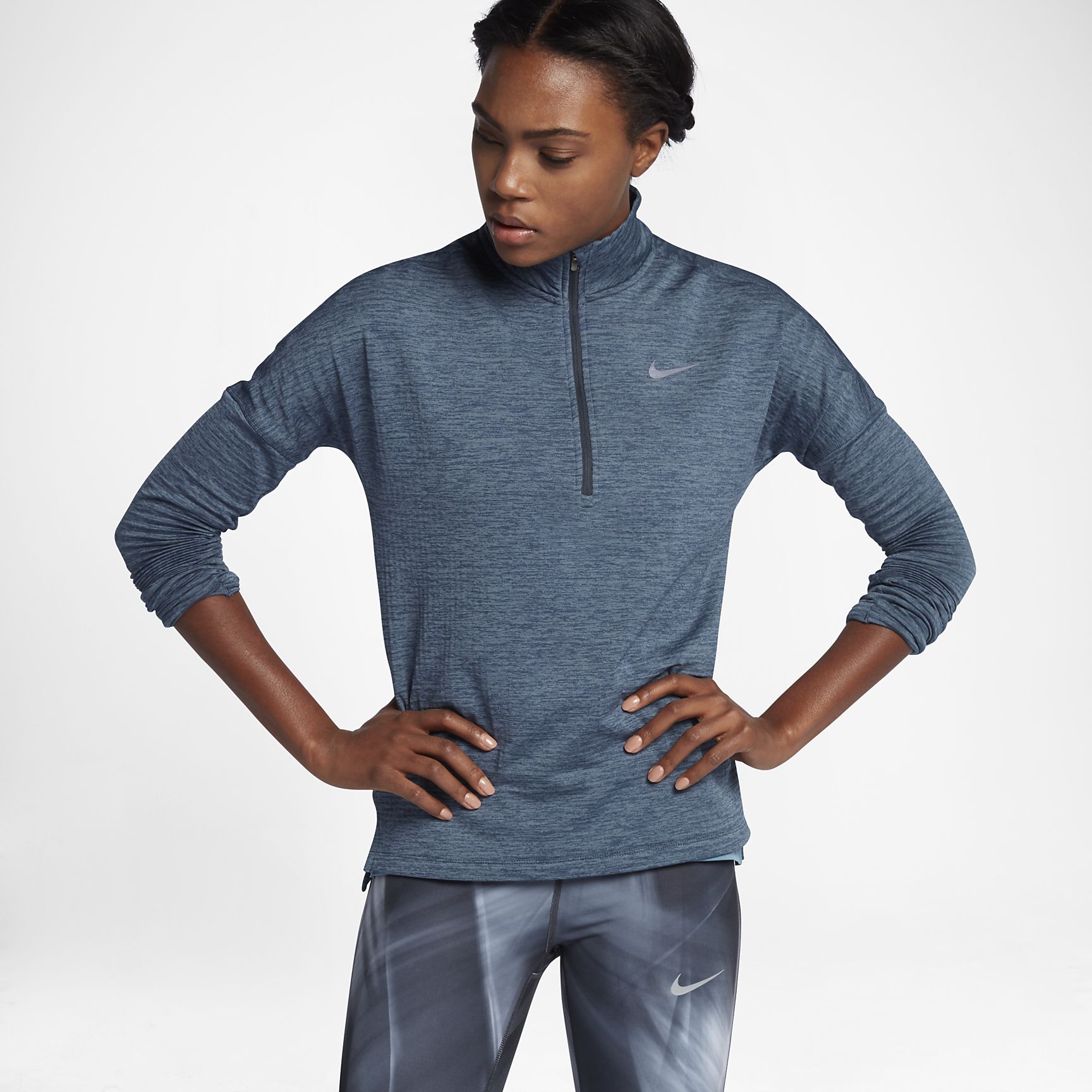 Nike Sphere Element HZ Top (Plus Size) Womens | Thunder Blue|Htr|Armory Blue - forrunnersbyrunners